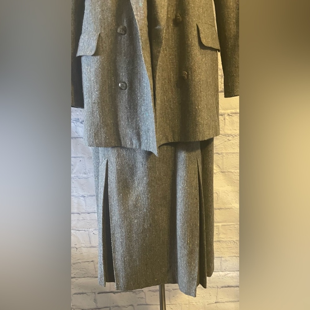 TOGETHER Women’s 2 PC Suit Gray Speckled Wool Blend Tweed  Size 14 - Picture 3 of 16